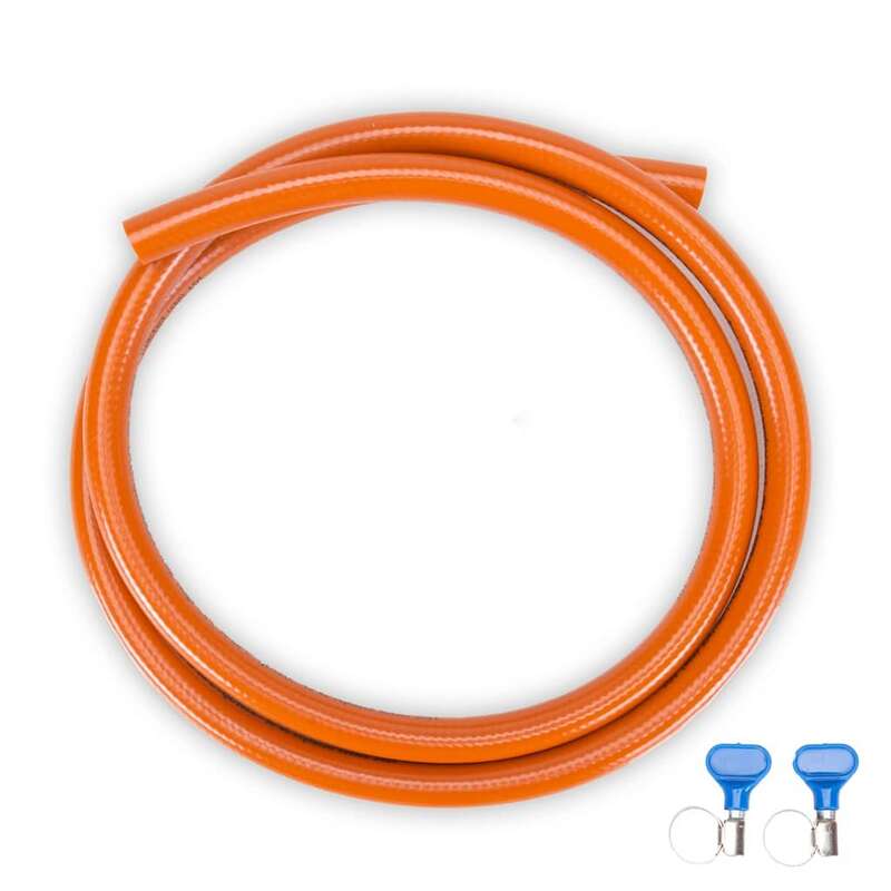 HD gasslang pvc met 2 slangklemmen 2m