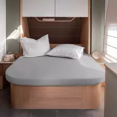 Walra Travel Hoeslaken Jersey Stretch Queensbed Grijs