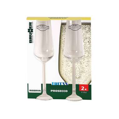 Brunner Riserva Prosecco glas 25cl 2 stuks