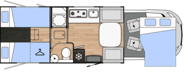 Benimar-mileo-268-twinbedden-face a face-nieuw-tweedehands-motorhome-mobilhome-camper (1) -  - Benimar Mileo 268